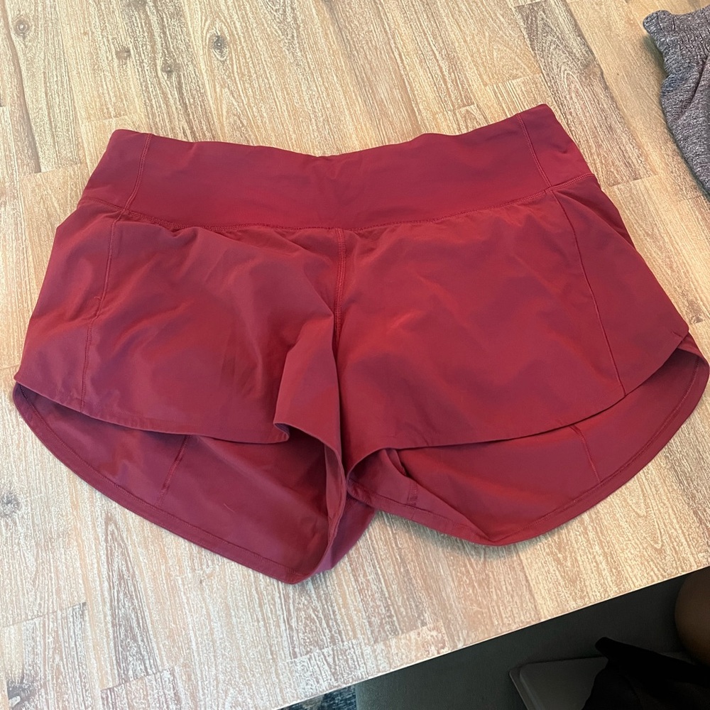 lululemon athletica Burgundy Athletic Shorts